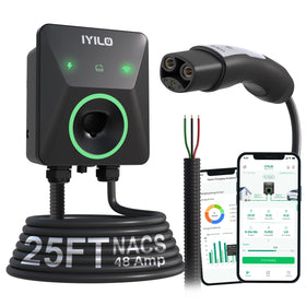 IYILO front panel and 25ft cable showing compact design and fast charging
