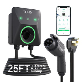 IYILO front panel charger showing controls and compact housing for easy installation