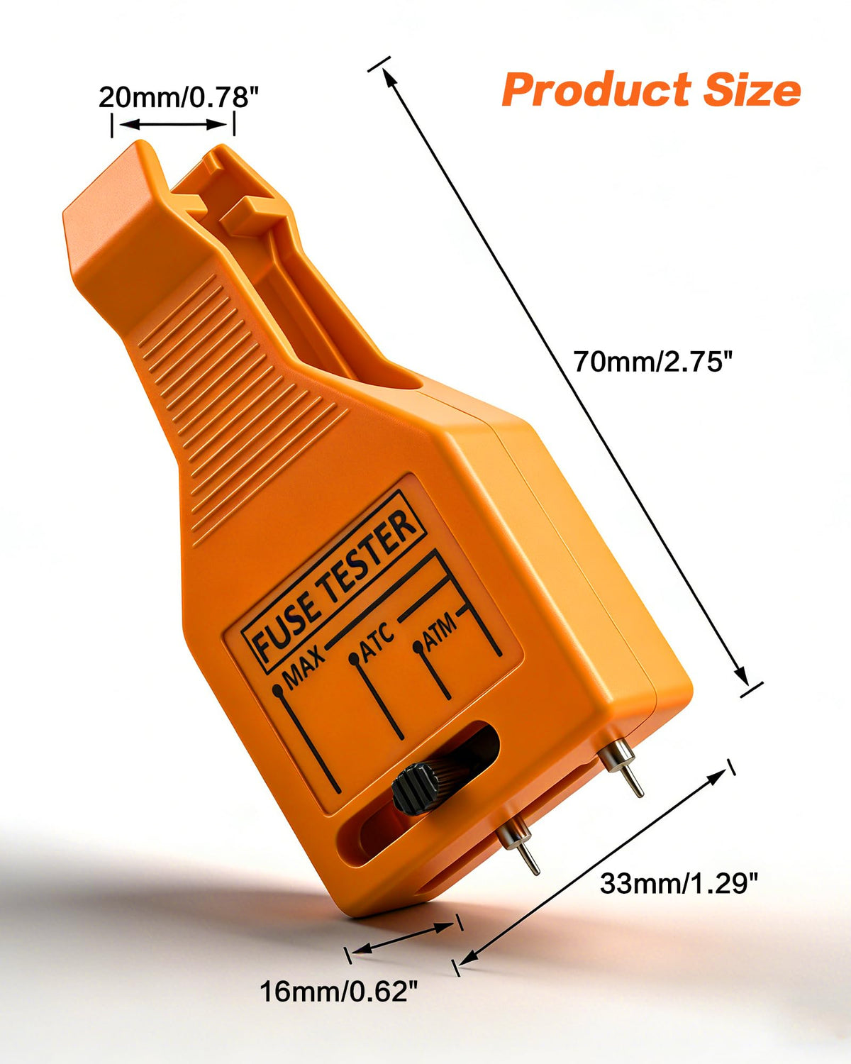 IZTOSS puller extracting a blade fuse to demonstrate safe removal benefit