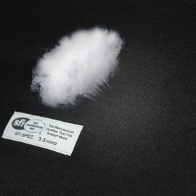 J-RACING label close-up showing SFI 3.3 certification for trusted flame-resistant benefit