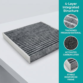 J1YL2C filter set next to ruler showing accurate OEM-fit dimensions