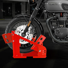Jack Boss chock next to ruler for scale showing compact footprint benefit