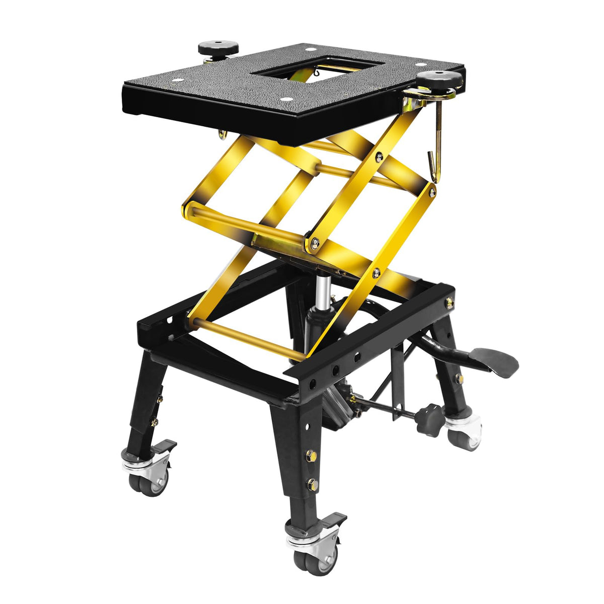 Jack Boss front view platform showing compact footprint and stable base