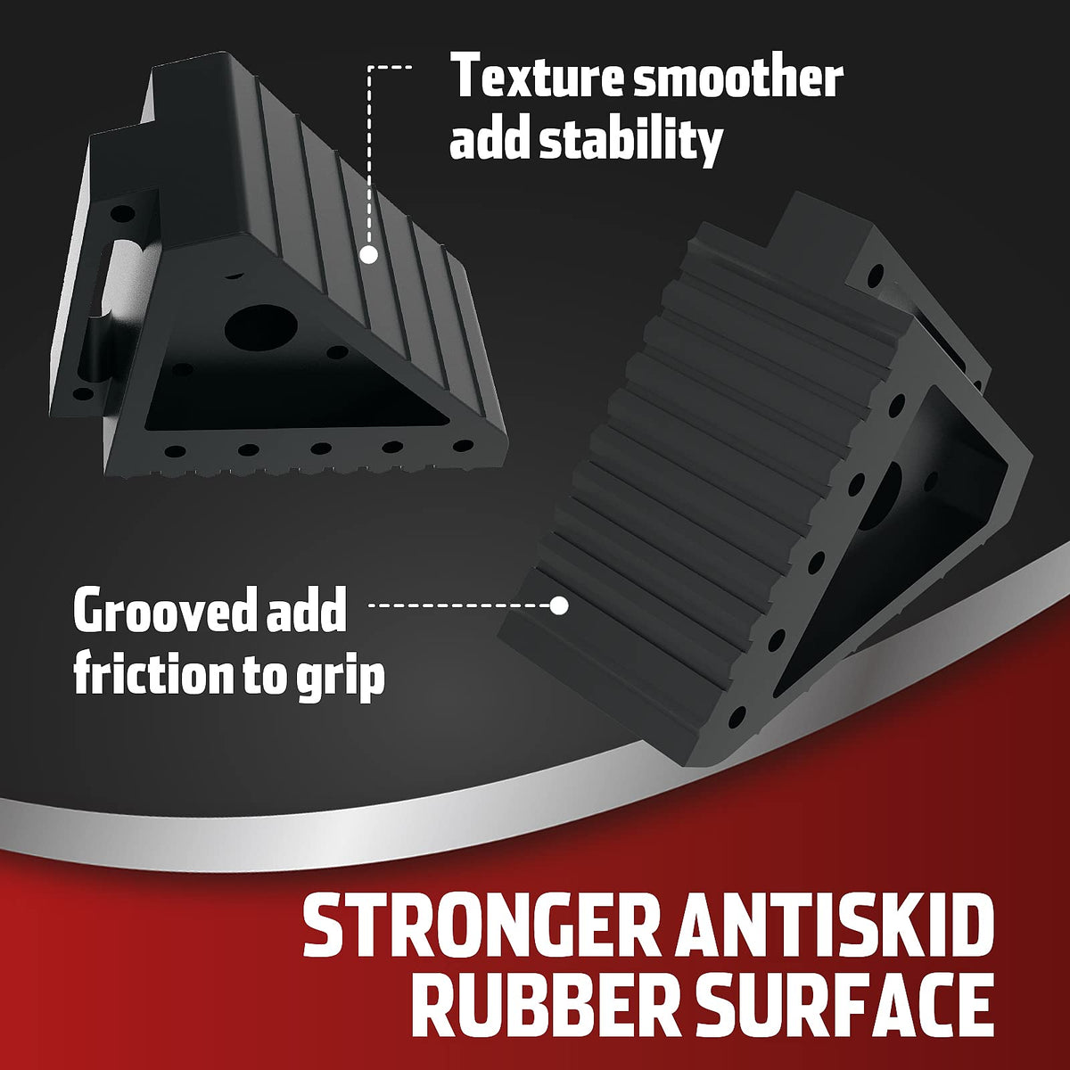 Jack Boss wide rubber handle detail showing easy grip and rope attachment benefit