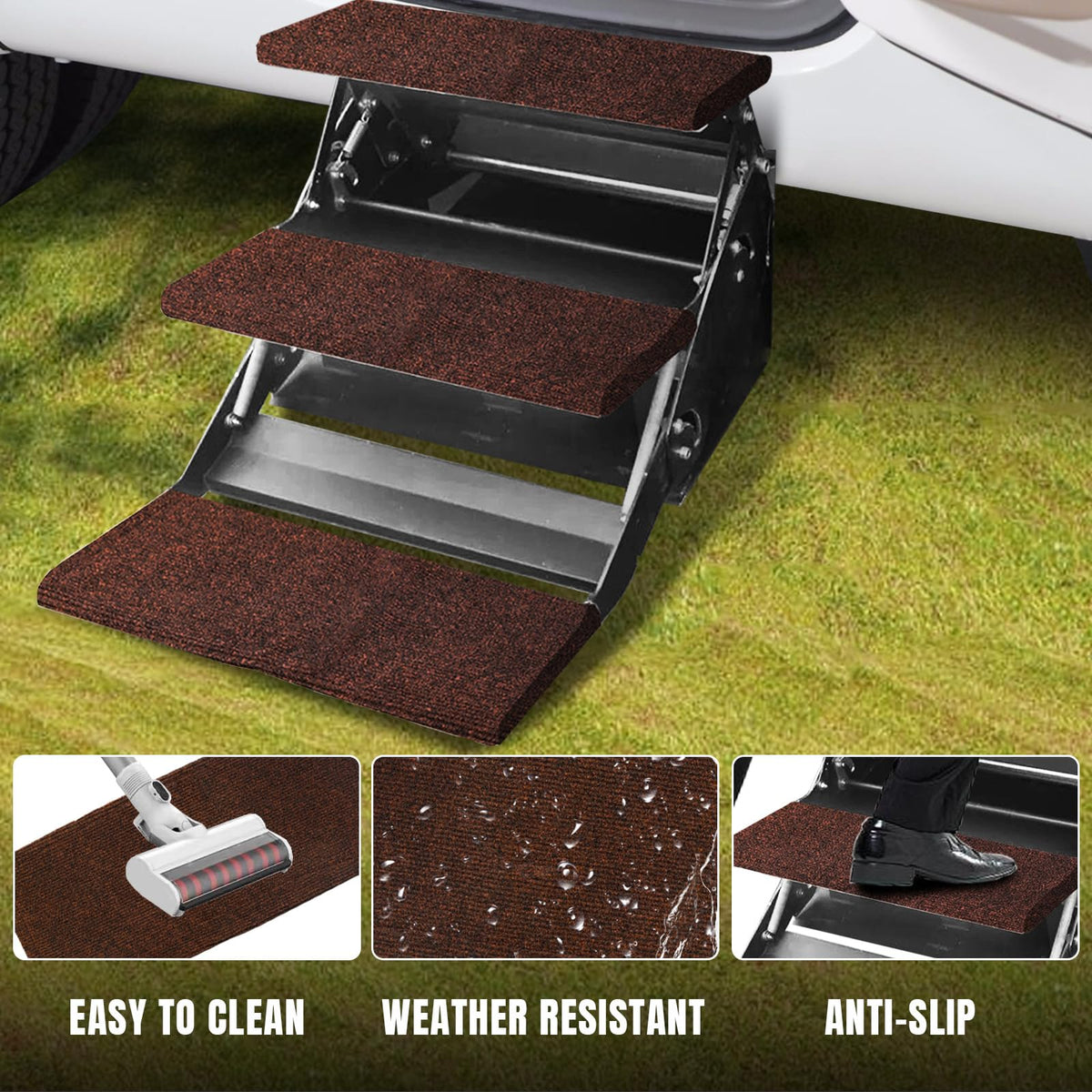 Detail of Jack Boss grommets and included spring hooks showing secure attachment benefit