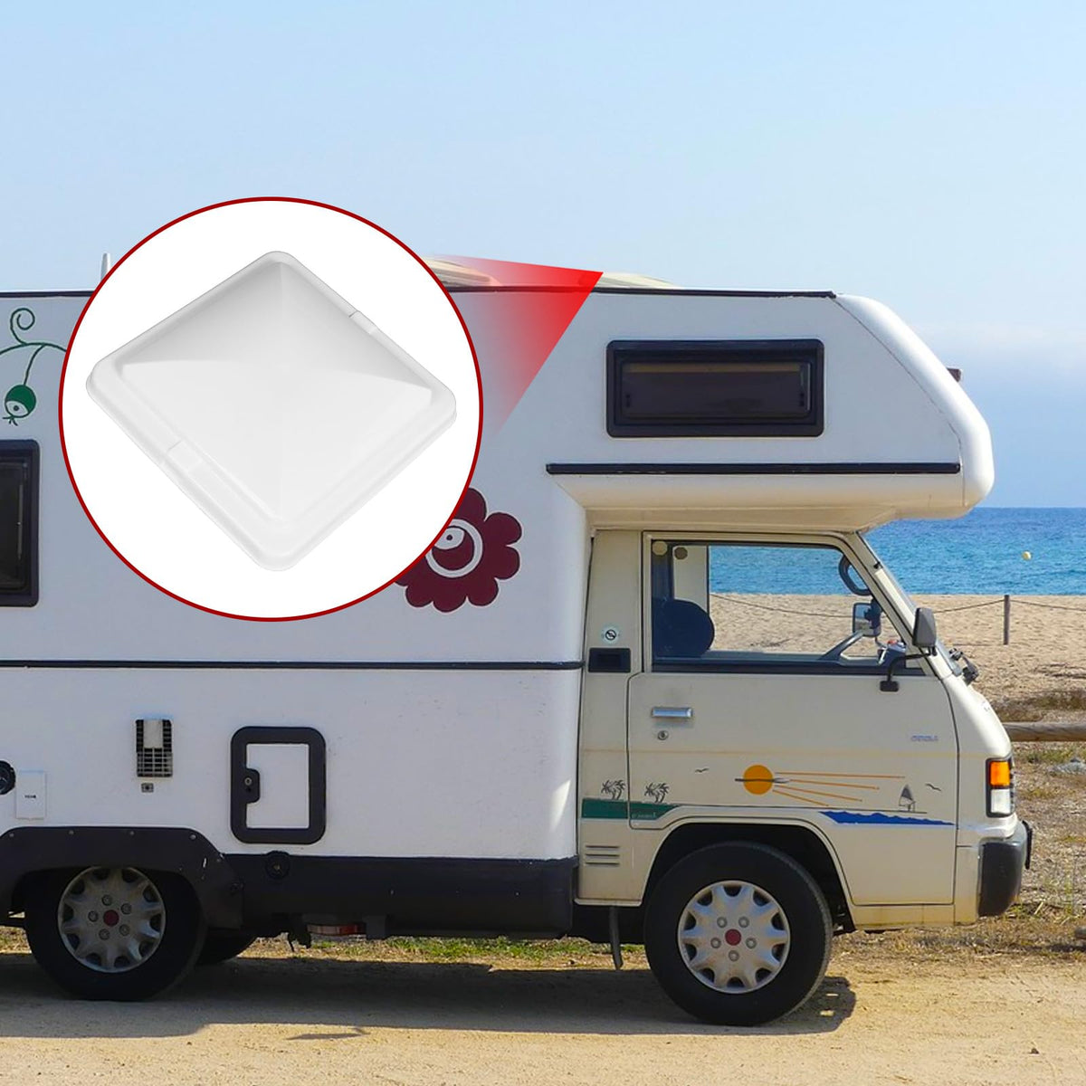 Jack Boss installed on RV roof demonstrating weather protection and airflow benefit