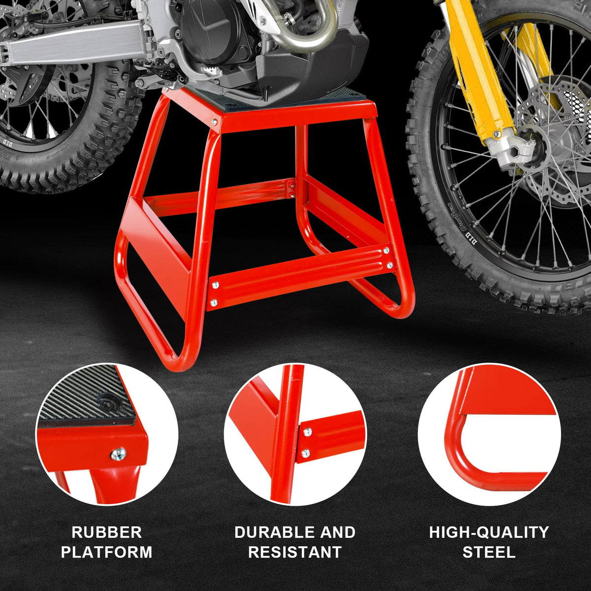 Jack Boss side profile showing 15.35 inch lift height for easy maintenance