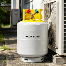Jack Boss technician carrying on jobsite showing portability benefit