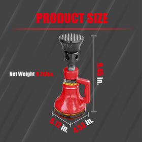 Jack Boss cast bell-shaped base detail showing stability and anti-slip support