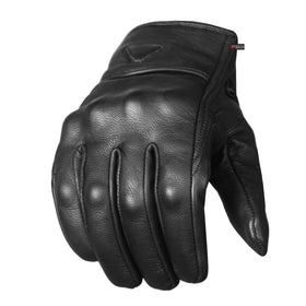 Jackets 4 Bikes front view of black gloves showing fit and styling for riders