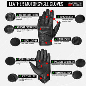 Jackets 4 Bikes aniline goat leather texture showing durable flexibility