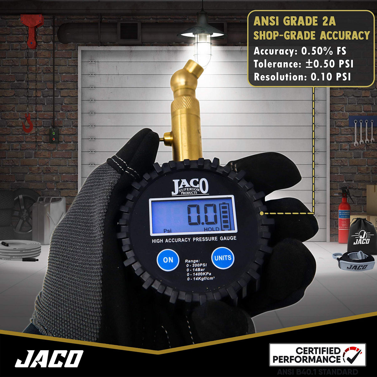 JACO Elite size comparison showing portable scale and shop-grade convenience