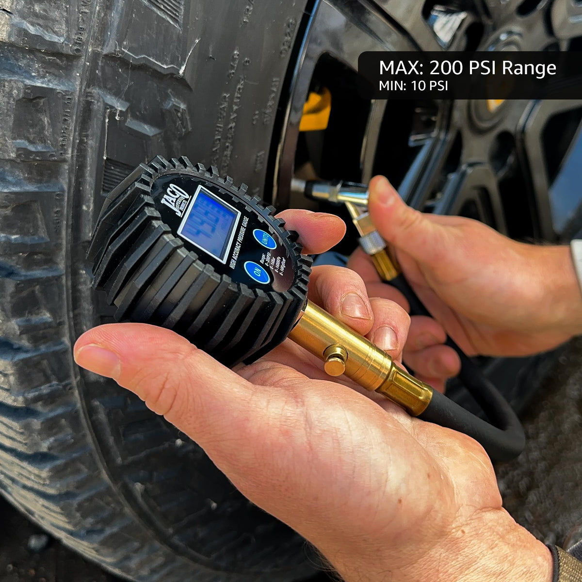 JACO ElitePro beside a ruler for scale showing compact, easy‑to‑store size