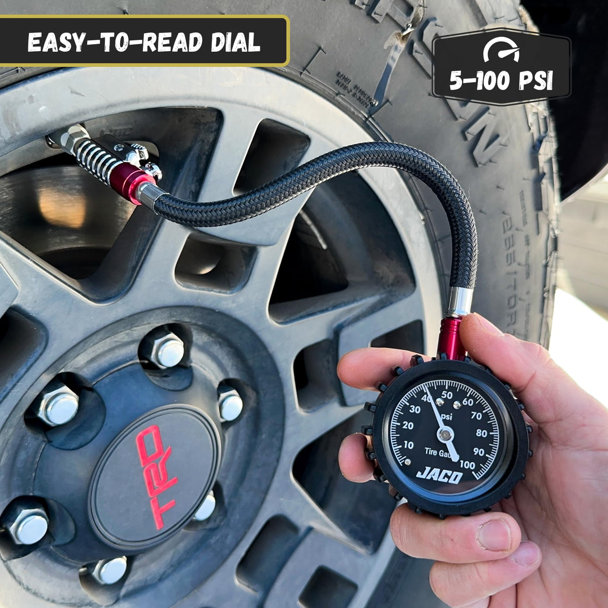 JACO ElitePro-X dial face detail displaying ANSI-calibrated accuracy for precise readings