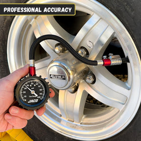 JACO ElitePro-X hose and bleeder valve showing flexible control for pressure adjustments