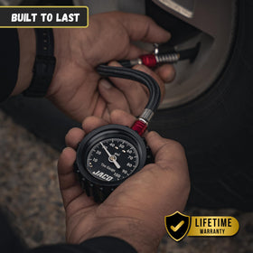 JACO ElitePro-X in use on car tire illustrating fast secure seal and efficient checking