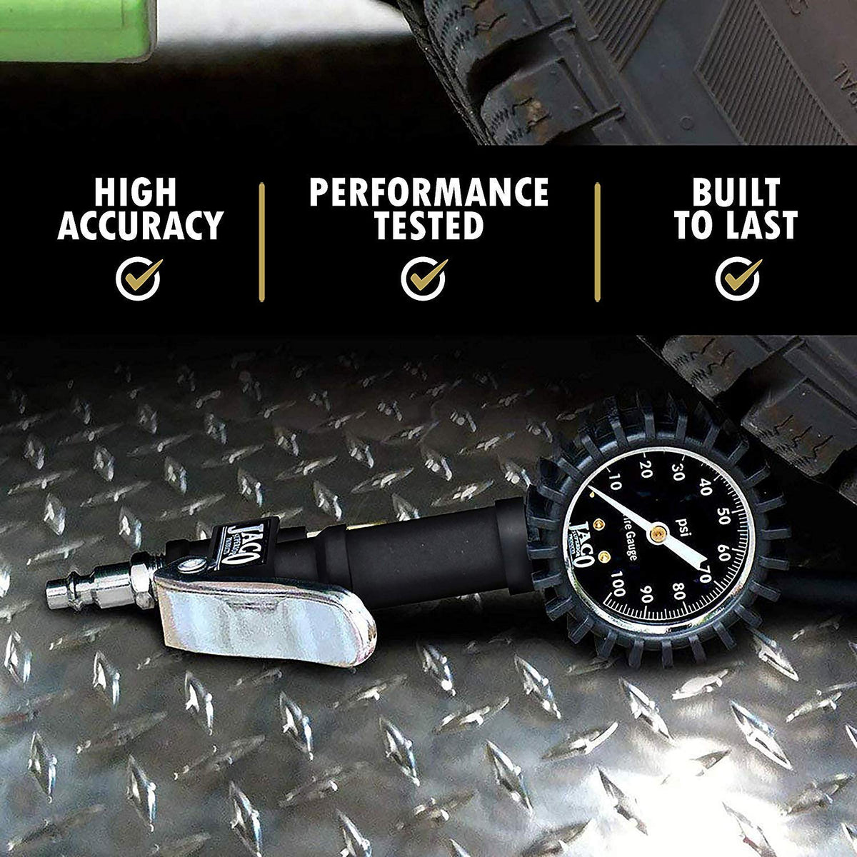 JACO FlowPro in a garage setting showing fast, professional tire inflation