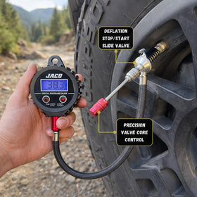 JACO Lightning RX4 braided nylon hose and connection showing flexibility and rugged durability