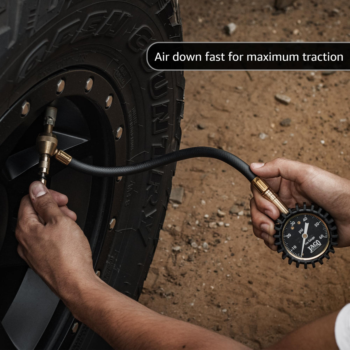JACO RapidFlow flexible hose detail demonstrating leak‑proof connection benefit