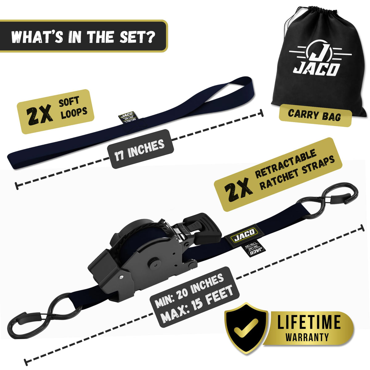 JACO straps securing a motorcycle demonstrating stable transport
