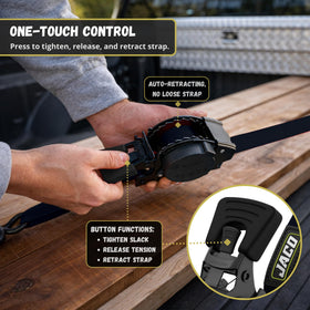 JACO soft loop anchor detail protecting vehicle paint and providing secure hold