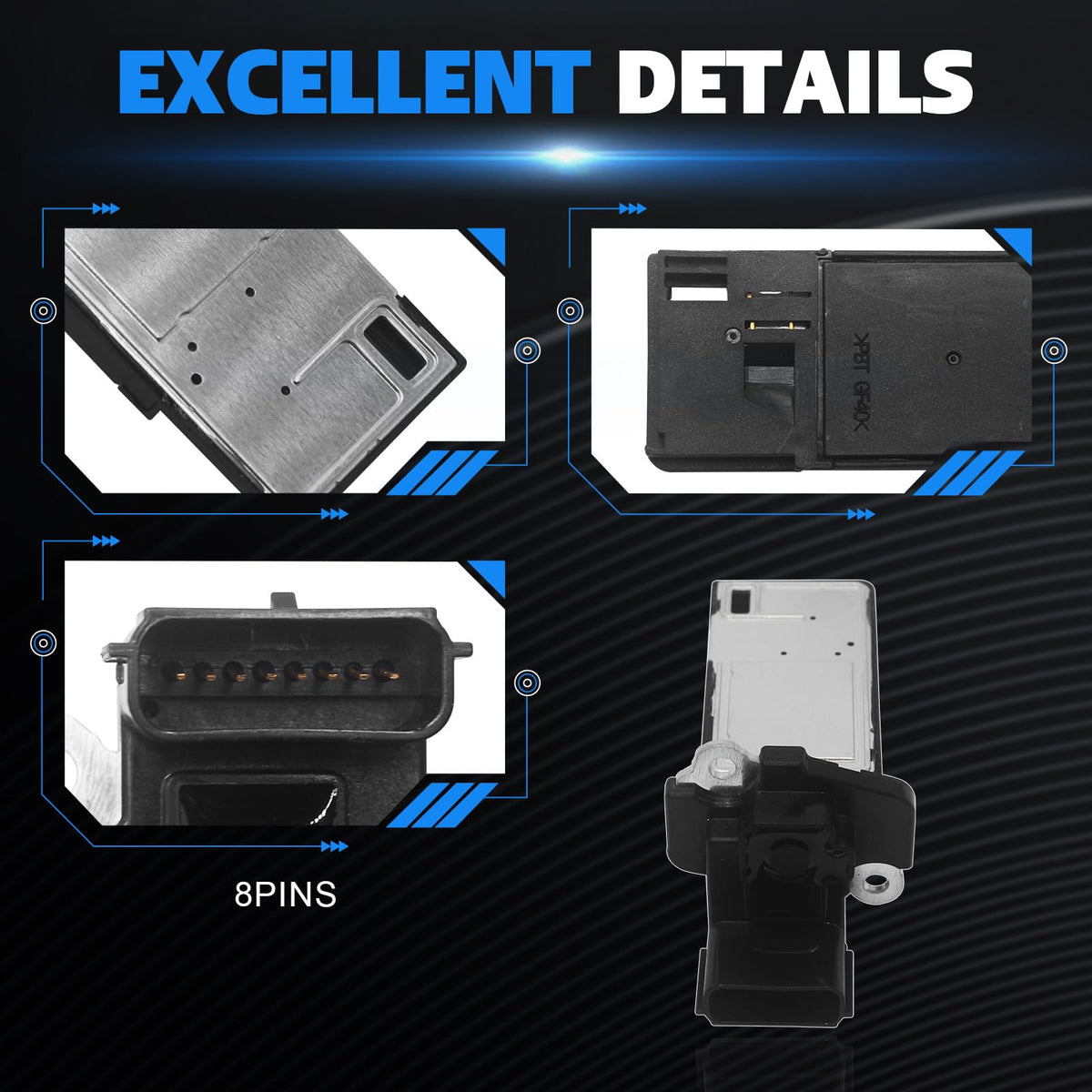 JADRANCI MAF sensor installed in engine bay demonstrating proper fit and restoration