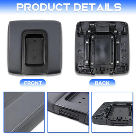 Jaeparbus armrest lid next to ruler showing accurate OEM dimensions
