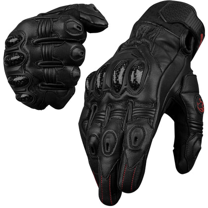 J.A.G. front view of black gloves showing protective profile and fit for confidence