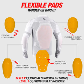 J.A.G. layered under a textile jacket to show discreet armored base-layer use