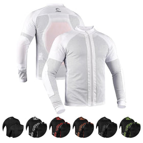 J.A.G. front view of mesh shirt showing slim fit and zipper, breathable comfort