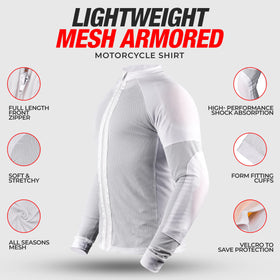 J.A.G. layout of removable shoulder and elbow protectors demonstrating coverage
