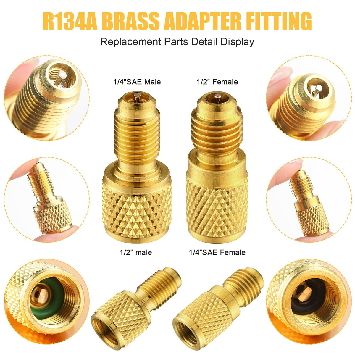 JaGely close-up of brass adapter threads highlighting precision machining and durability
