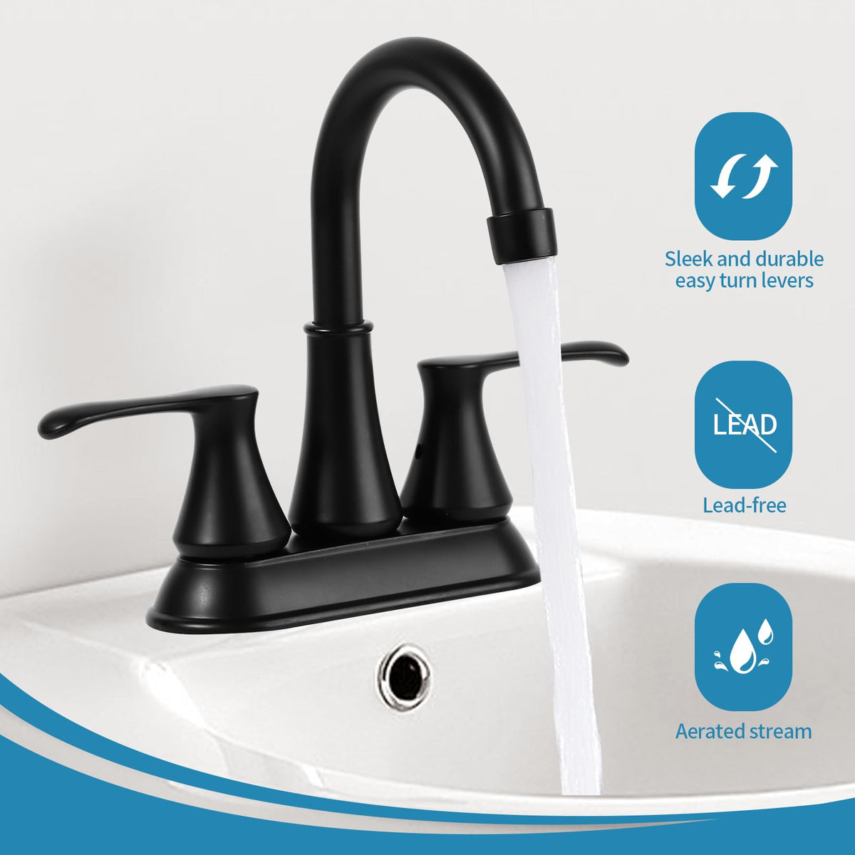 JAKARDA close-up of swivel spout highlighting durable finish and easy reach benefit