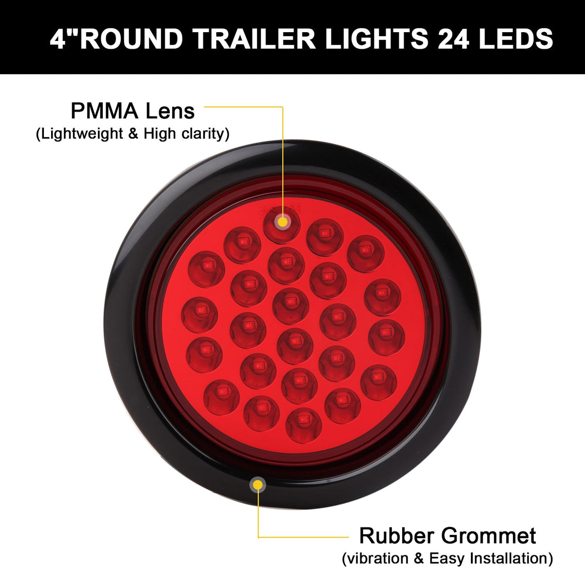 Jamarco closeup of 24-LED array and lens demonstrating high-intensity output
