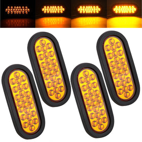 Jamarco front view amber oval strobe light showing bright visibility