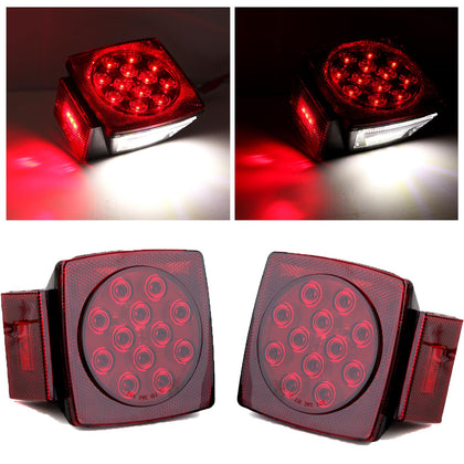 Jamarco front view of square LED tail light showing clear signaling benefit