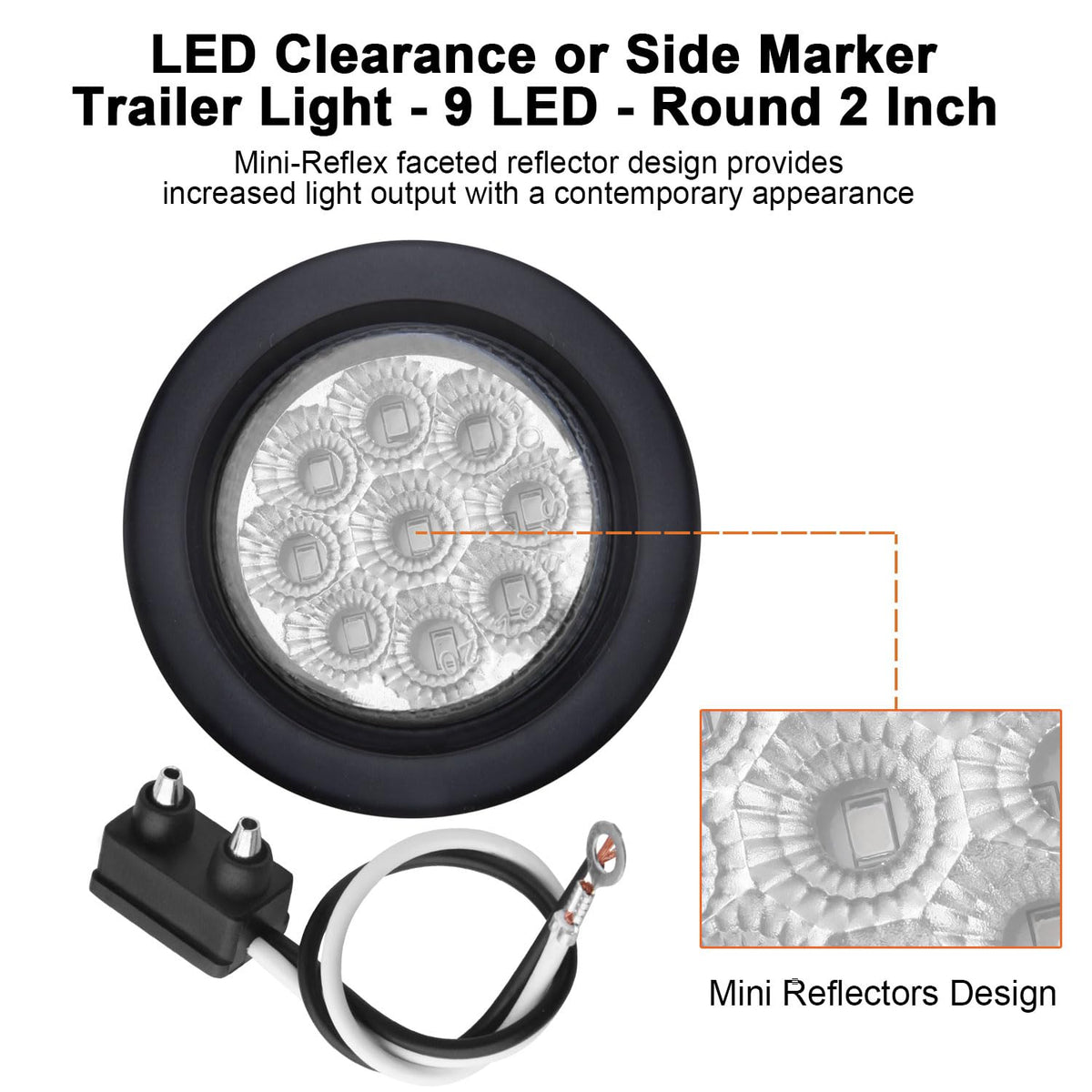 Jamarco rubber grommet and rear of lamp showing secure-fit and vibration reduction