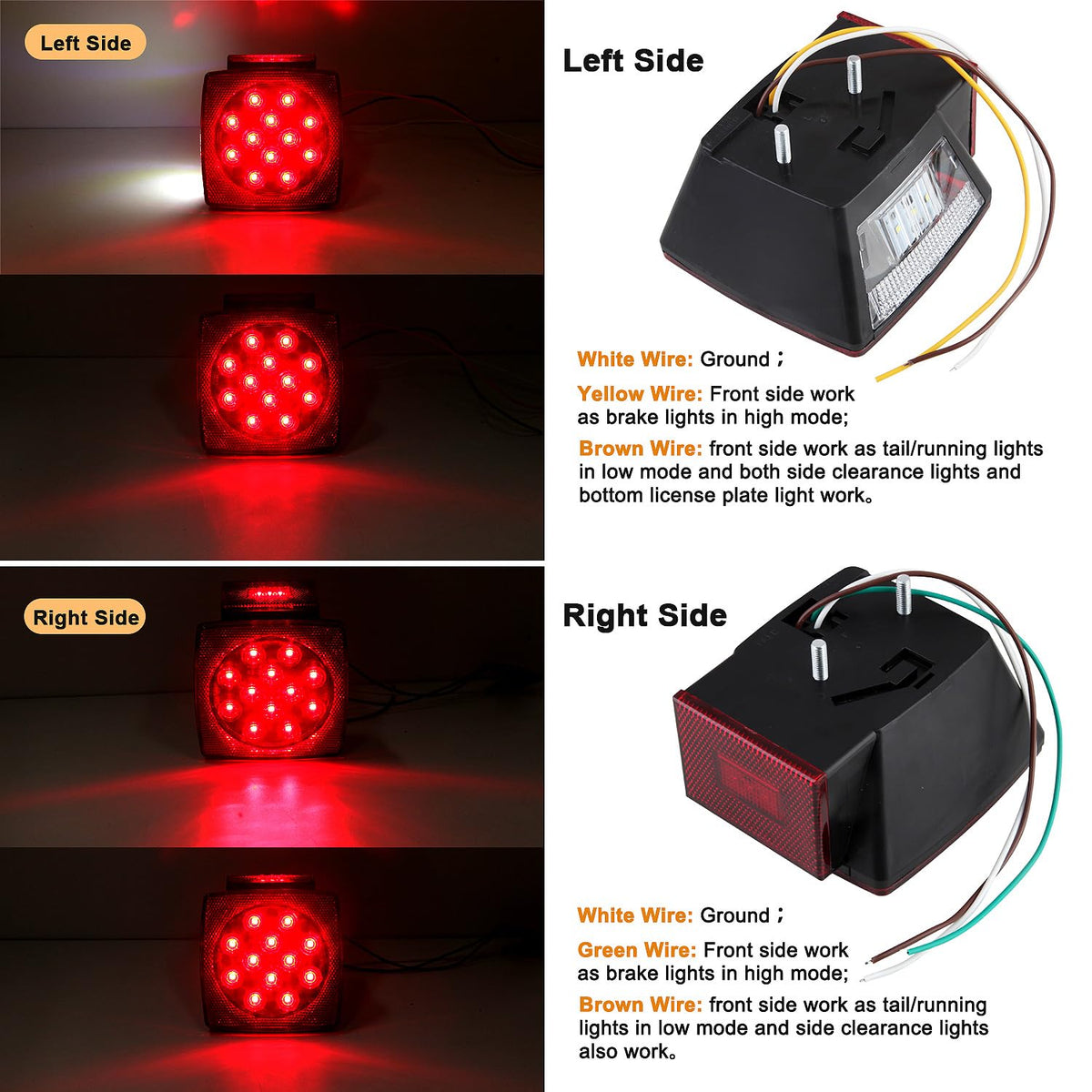 Jamarco left unit with license plate illumination providing compliant lighting