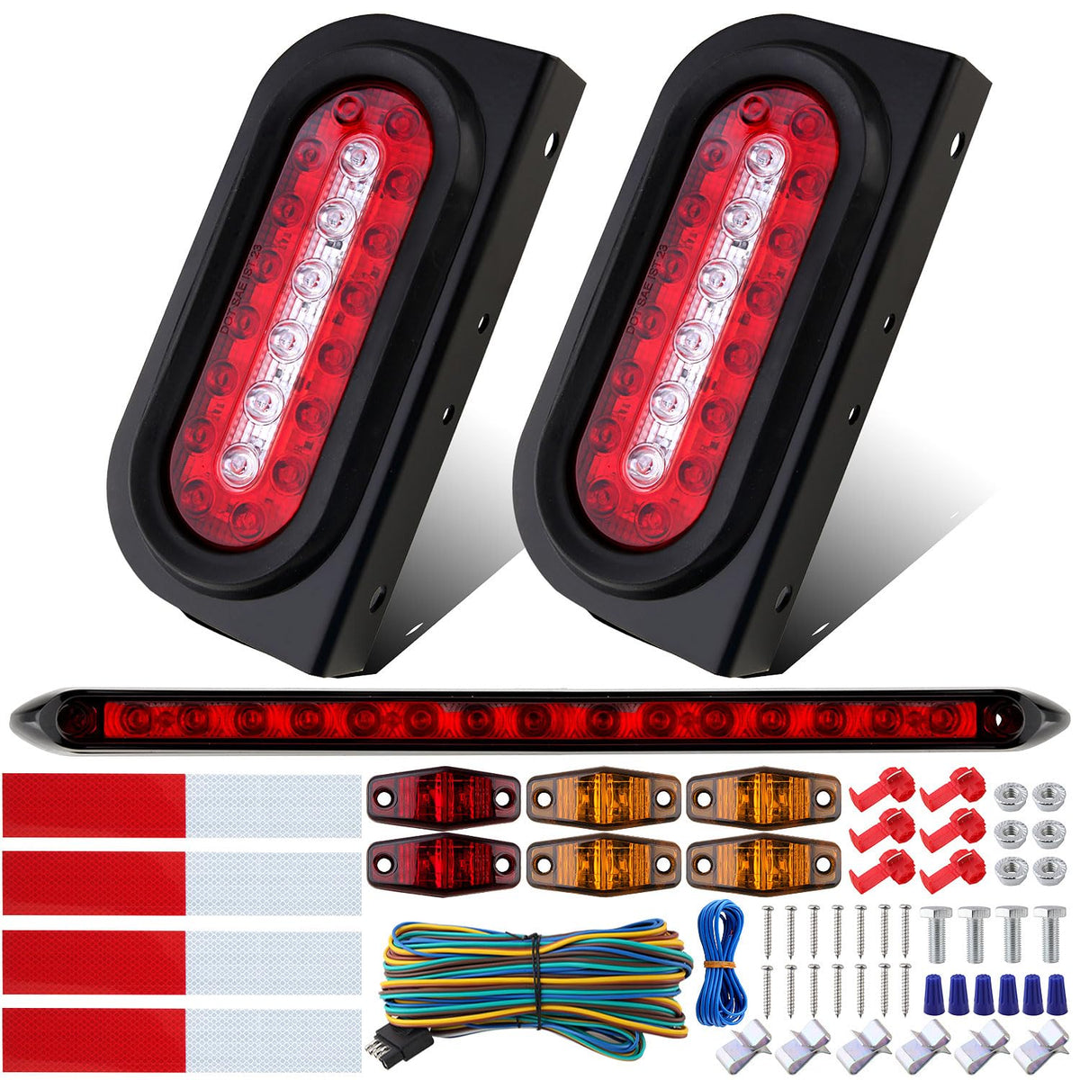 Jamarco front view oval tail light showing combined stop and reverse function for safety