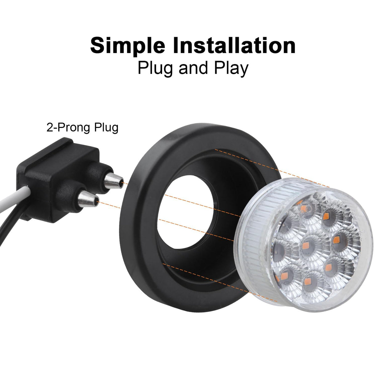 Jamarco side profile installed in rubber grommet showing clean flush mounting benefit