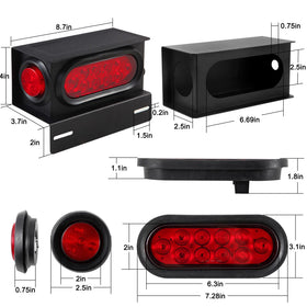 Jamarco side view of 2-inch round marker light with sealed grommet for water protection