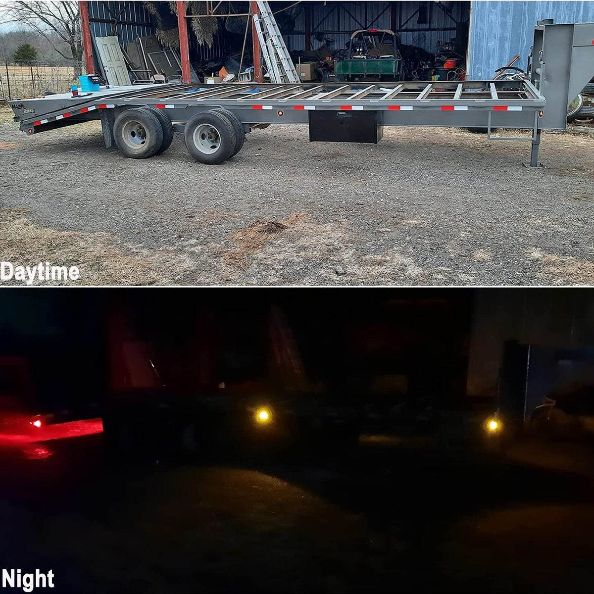 Jamarco illuminated at night on trailer demonstrating enhanced nighttime visibility
