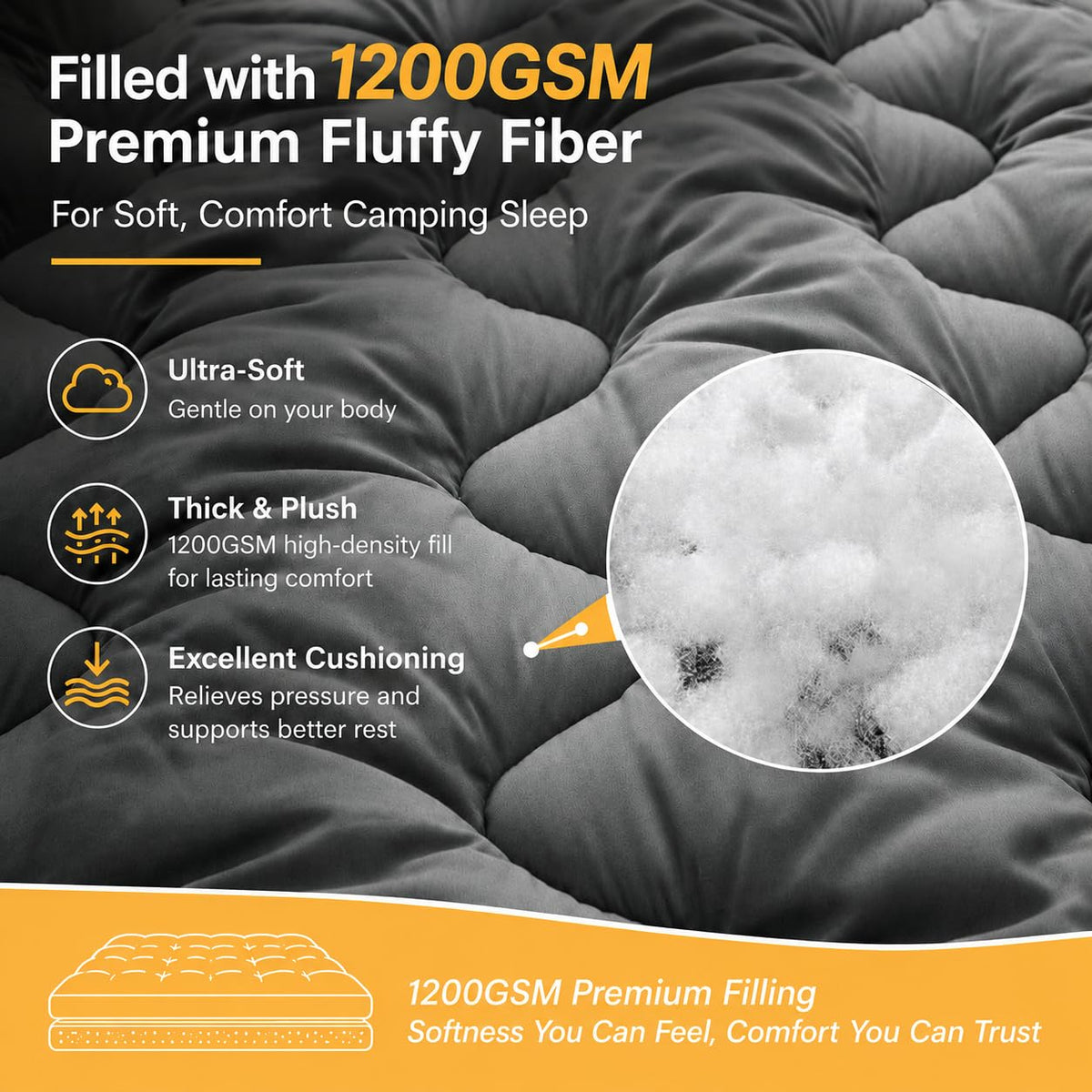 Jamdok rolled topper secured with storage tape for compact travel convenience