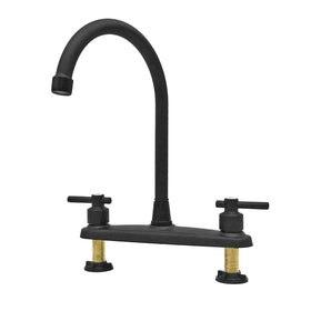 JAMESVAN faucet front view showing matte black finish and modern design benefit