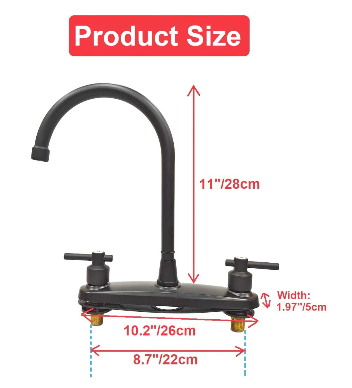 JAMESVAN high-arch profile providing extra clearance for pots and pans benefit