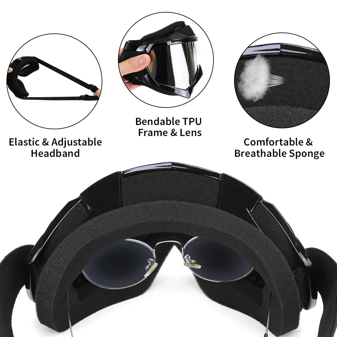 JAMIEWIN flexible TPU frame bent to show toughness and elastic recovery