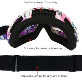 JAMIEWIN goggles fitted on helmet demonstrating compatibility and stability benefit