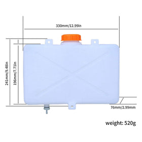 JANCAN tank side profile highlighting sturdy plastic body and space-saving design