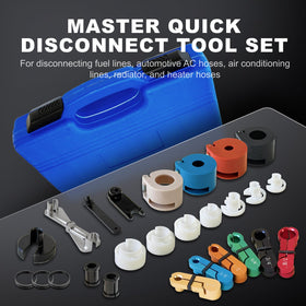 Janhemei tools laid out to show variety and coverage for fuel and AC lines