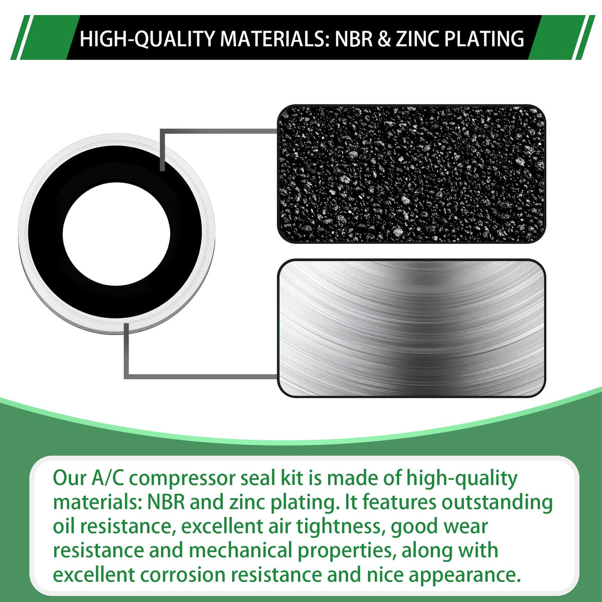 Hand holding Japtend washer to show scale and ease of handling during automotive A/C service